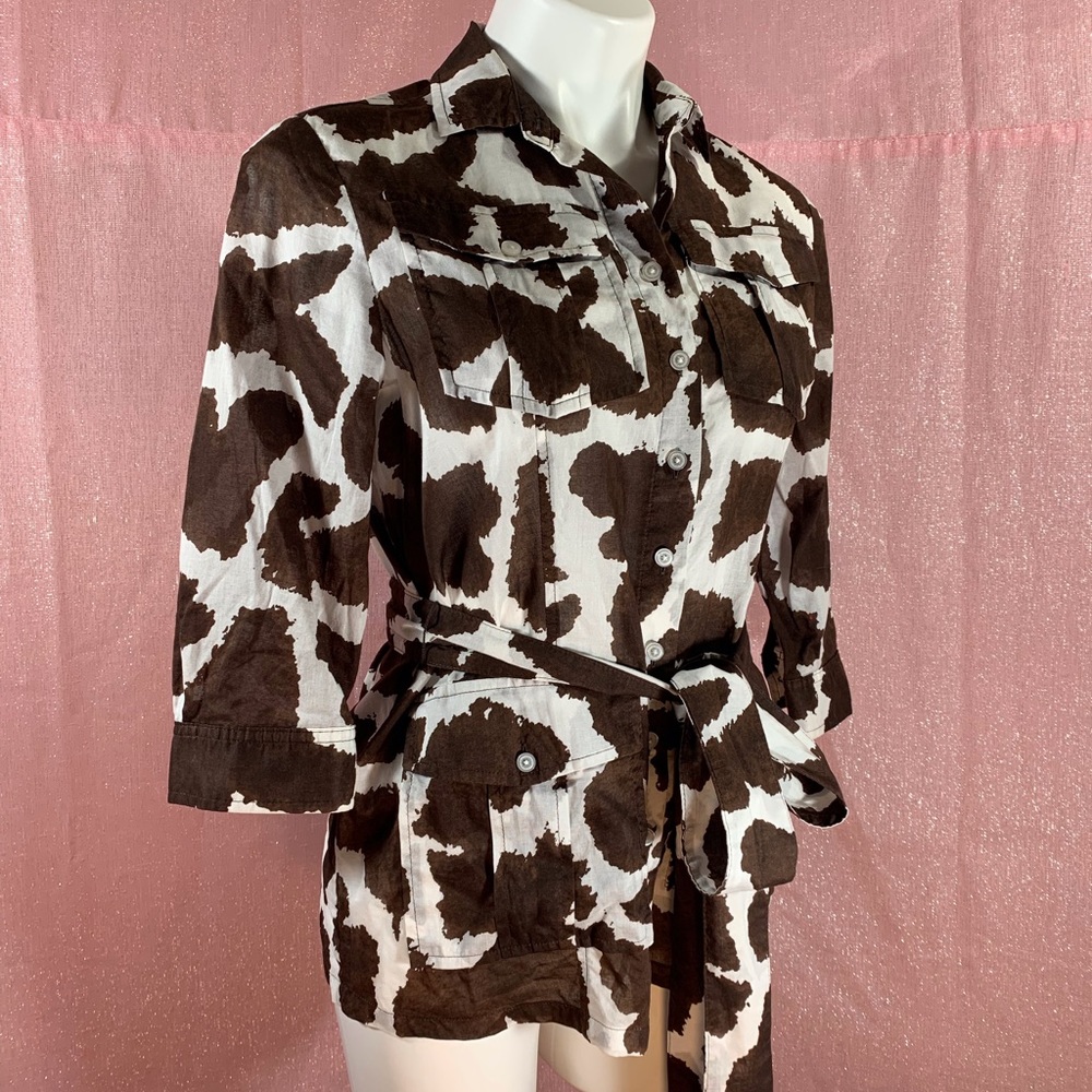 NWOT Liz Claiborne Animal Print Jacket Top